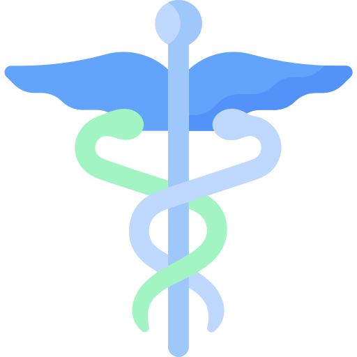An icon of a caduceus, symbolizing a medical-grade or medical-quality product.